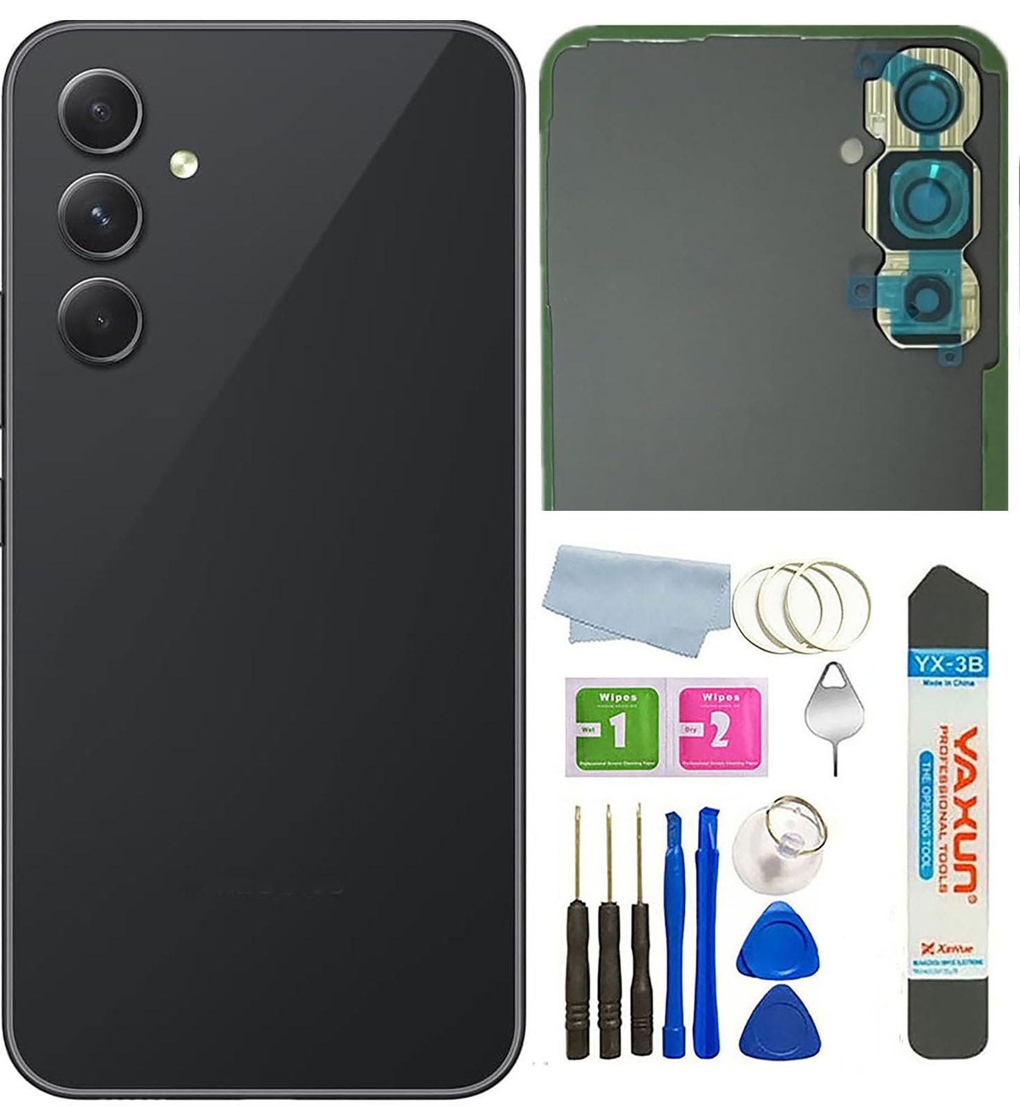 Amazon.com: Misde Peng Galaxy A54 Back Cover Glass Replacement for